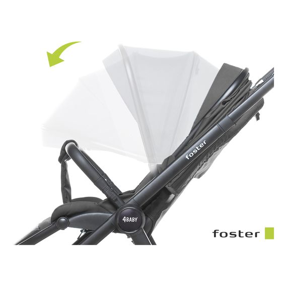 4Baby Foster Pushchair, Rodzaj: spacerowy, Kolor: Black, image , 14 image