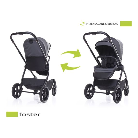 4Baby Foster - wózek spacerowy, Rodzaj wózka: spacerowy, Kolor materiału: Graphite, 12 zdjęcie