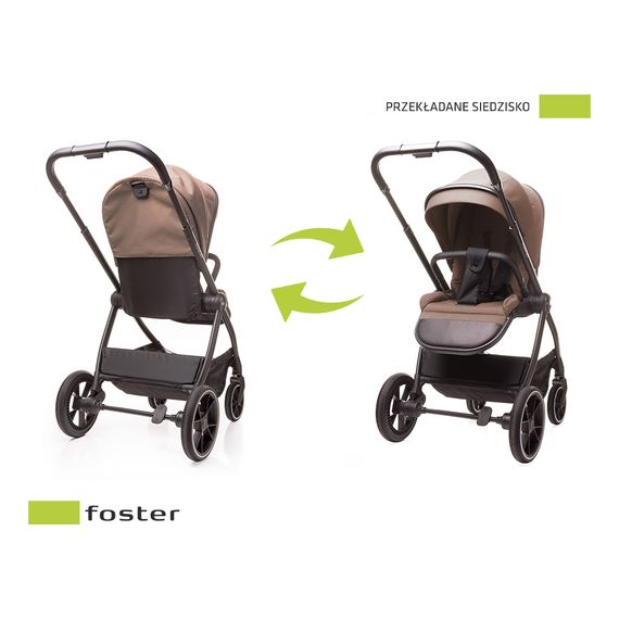 4Baby Foster - wózek spacerowy, Rodzaj wózka: spacerowy, Kolor materiału: Mokka, 12 zdjęcie