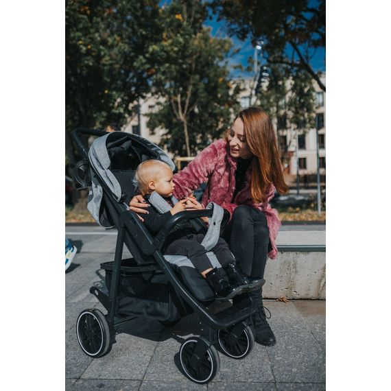 4Baby Moody XXII  - wózek spacerowy, Kolor materiału: Light Grey, 16 zdjęcie
