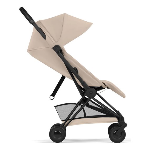 Cybex Coya 2w1 Black Cozy Beige, Rodzaj wózka: głęboko-spacerowy, Kolekcja: Comfort, Kolor materiału: Cozy Beige, Kolor ramy: Black, 6 zdjęcie