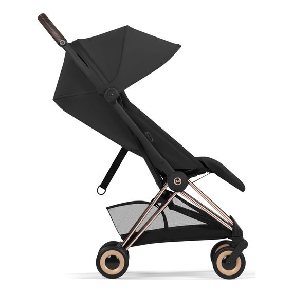 Cybex Coya 2w1 Black Cozy Beige, Rodzaj wózka: głęboko-spacerowy, Kolekcja: Comfort, Kolor materiału: Sepia Black, Kolor ramy: Rosegold, 6 zdjęcie