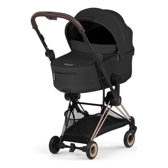 Cybex Coya — kompaktní sportovní kočárek do letadla, Rodzaj wózka: spacerowy, Kolekcja: Comfort, Kolor materiału: Sepia Black, Kolor ramy: Rosegold, 7 zdjęcie