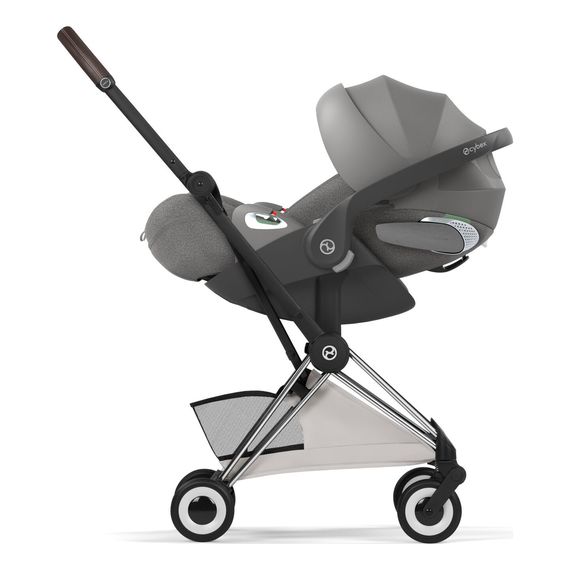 Cybex Coya Style — kompaktní sportovní kočárek do letadla, Rodzaj wózka: spacerowy, Kolekcja: Style, Kolor materiału: City Grey, Kolor ramy: Silver, 9 zdjęcie