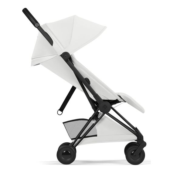 Cybex Coya Style — kompaktní sportovní kočárek do letadla, Rodzaj wózka: spacerowy, Kolekcja: Style, Kolor materiału: Off white, Kolor ramy: Black, 5 zdjęcie