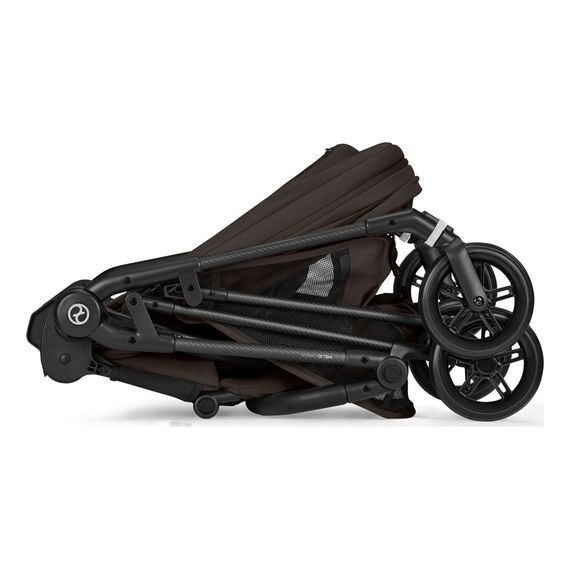 Cybex Melio Carbon — kočárek 2v1 hluboký sportovní na karbonové rámu, Rodzaj wózka: głęboko-spacerowy, Kolor materiału: Chocolate Brown, 16 zdjęcie
