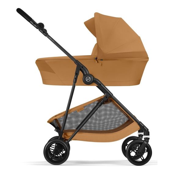Cybex Melio Carbon — kočárek 2v1 hluboký sportovní na karbonové rámu, Rodzaj wózka: głęboko-spacerowy, Kolor materiału: Cinnamon Yellow, 10 zdjęcie