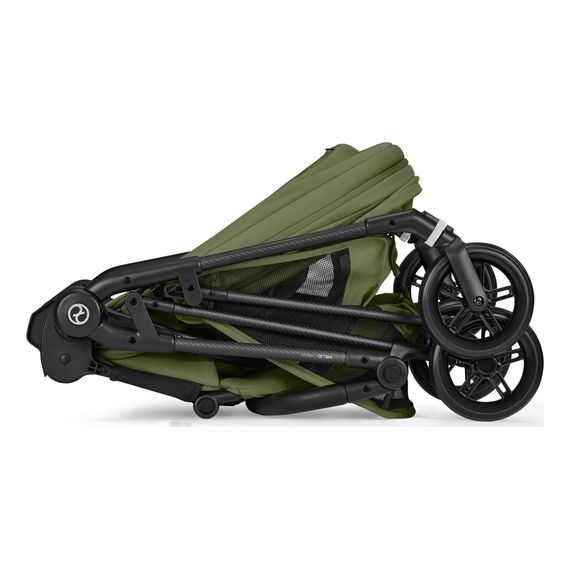 Cybex Melio Carbon — kočárek 2v1 hluboký sportovní na karbonové rámu, Rodzaj wózka: głęboko-spacerowy, Kolor materiału: Moss Green, 16 zdjęcie