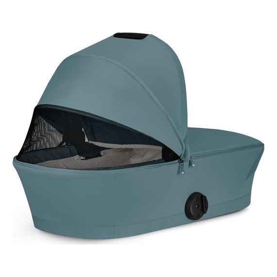 Cybex Melio Carbon — kočárek 2v1 hluboký sportovní na karbonové rámu, Rodzaj wózka: głęboko-spacerowy, Kolor materiału: Stormy Blue, 20 zdjęcie
