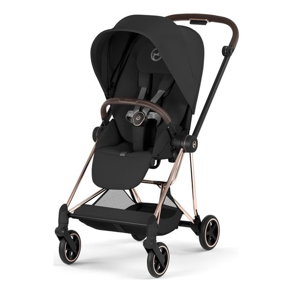 Cybex Mios 5.0 2w1 Black Cozy Beige, Rodzaj wózka: głęboko-spacerowy, Kolekcja: Comfort, Kolor materiału: Sepia Black, Kolor ramy: Rosegold, 4 zdjęcie