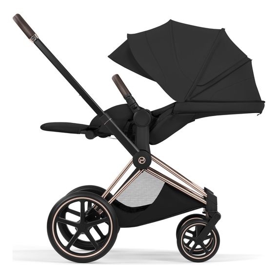 Cybex Priam 5.0/ePriam 5.0 Style potah sedačky sportovního kočárku, Kolekcja: Style, Kolor materiału: Sepia Black, 7 zdjęcie