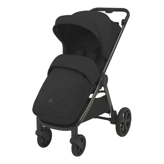 Espiro Wind - lehký sportovní kočárek s autofoldingem, Kolor materiału: 10 Mistral Black, 4 zdjęcie