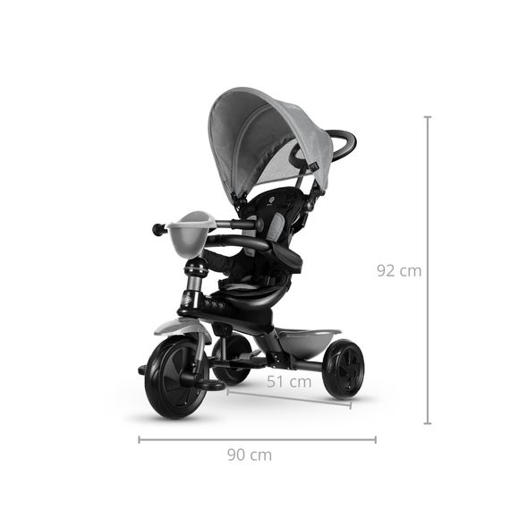 QPlay Cosy tříkolka Grey, Kolor: Grey, 6 zdjęcie