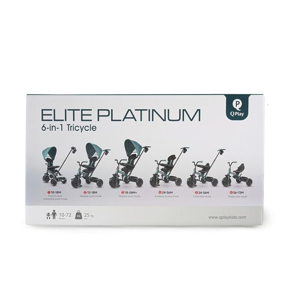 QPlay Elite Platinum tříkolka Black, Kolor: Black, 5 zdjęcie