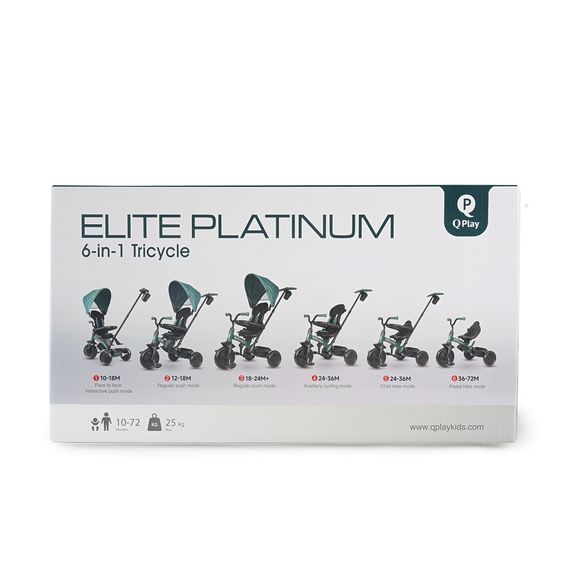 QPlay Elite Platinum tříkolka Green, Kolor: Green, 9 zdjęcie