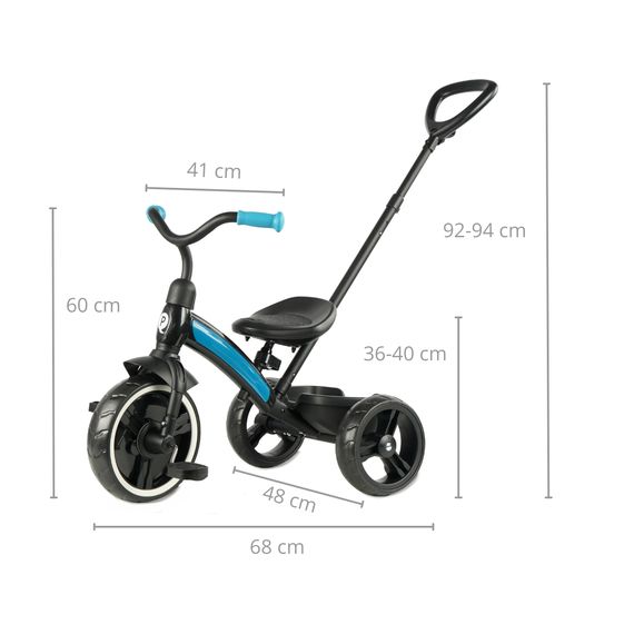 QPlay Elite Plus tříkolka New Blue, Kolor: New Blue, 6 zdjęcie