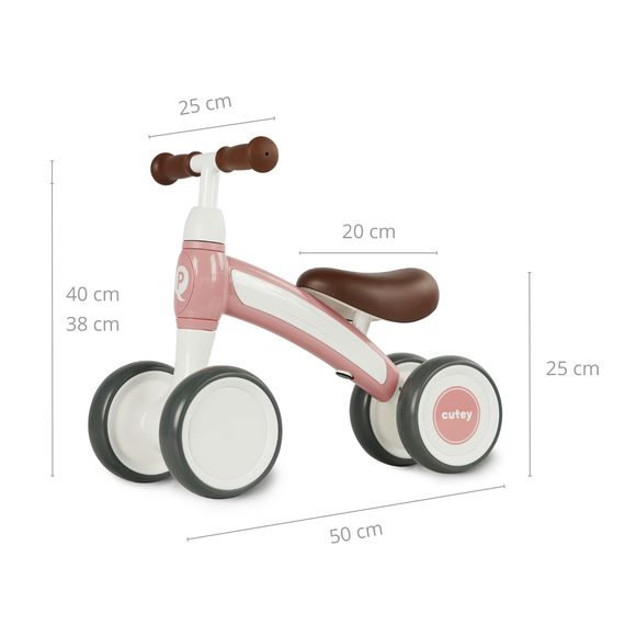 QPlay Cutey Retro Ride-On Pink, Kolor: Pink, image , 11 image
