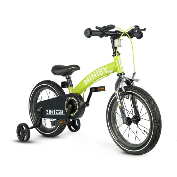 QPlay Miniby 14 3-in-1 Children's Bike Green, Kolor: Green, image 