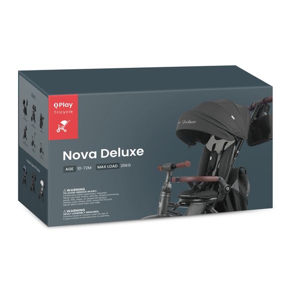 QPlay Nova Deluxe tříkolka Black, Kolor: Black, 7 zdjęcie