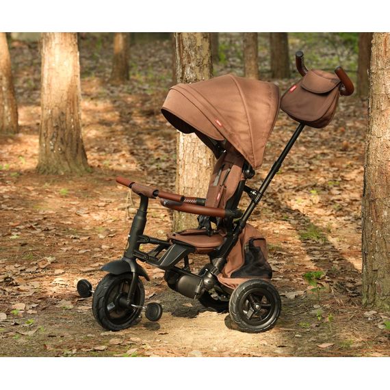 QPlay Rito Deluxe Rubber tříkolka Brown, Kolor: Brown, 8 zdjęcie
