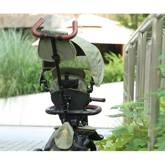QPlay Rito Deluxe Rubber tříkolka Olive, Kolor: Olive, 8 zdjęcie