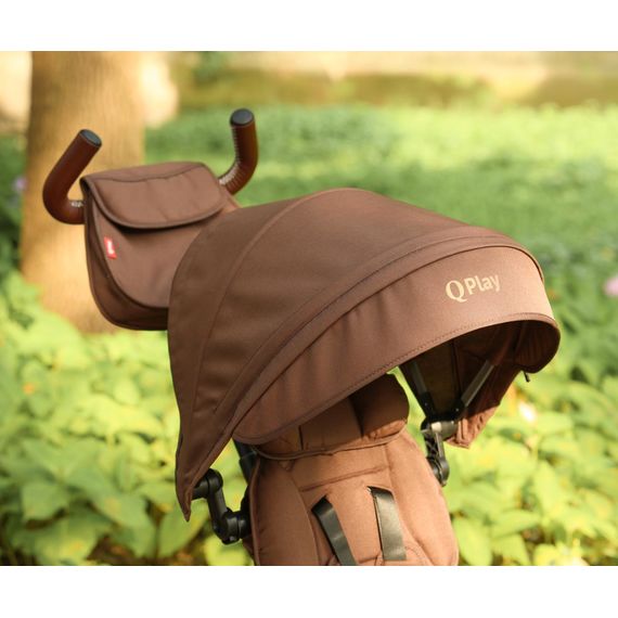 QPlay Rito Deluxe Rubber tříkolka Brown, Kolor: Brown, 10 zdjęcie