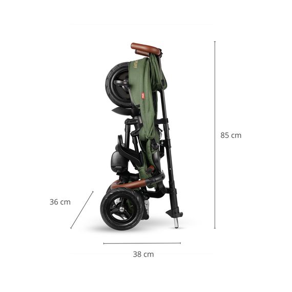 QPlay Rito Deluxe Rubber tříkolka Olive, Kolor: Olive, 15 zdjęcie