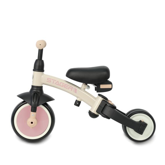 QPlay Stager 3w1 rowerek trójkołowy Pink, Kolor: Pink, 11 zdjęcie