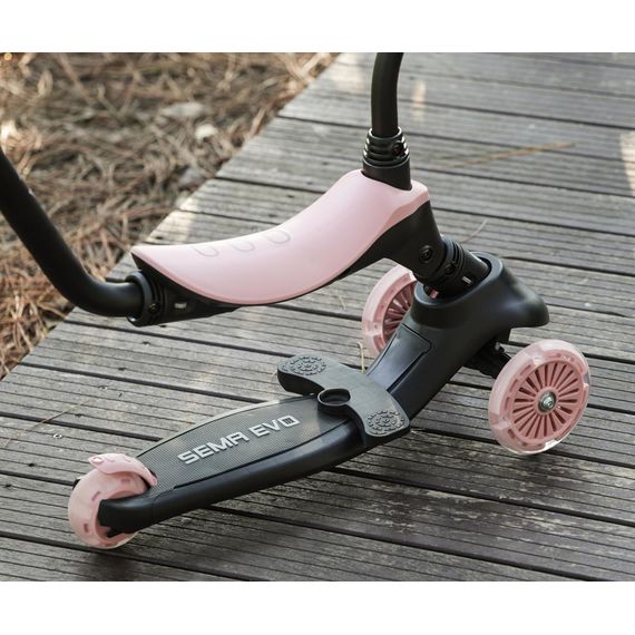 QPlay Sema Evo 3-in-1 Scooter Coral Pink, Kolor: Coral Pink, image , 7 image