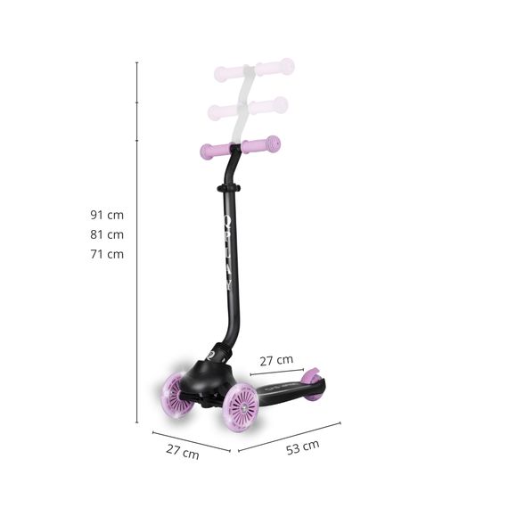 QPlay Sema Evo 3w1 koloběžka Violet, Kolor: Violet, 18 zdjęcie