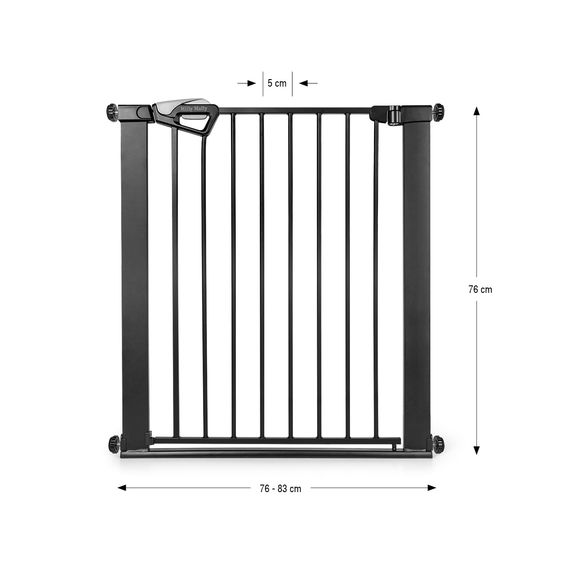 Milly Mally Bramka zabezpieczająca Barierka na schody Guardy 83 Black, Rozmiar: 83 cm, Kolor: Black, 9 zdjęcie