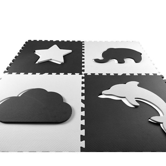 Milly Mally Jolly 2x2 pěnová podložka puzzle Grey, Kolor: Grey, Rozmiar/wiek dziecka: 2x2, 7 zdjęcie