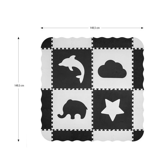 Milly Mally Jolly 2x2 pěnová podložka puzzle Grey, Kolor: Grey, Rozmiar/wiek dziecka: 2x2, 12 zdjęcie