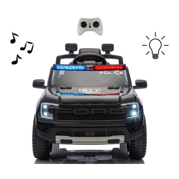 Milly Mally Ford Ranger Police Ride-On Car Black, image , 8 image