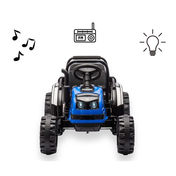Milly Mally Farmer Tractor elektrické vozítko s přívěsem Blue, Kolor: Blue, 6 zdjęcie