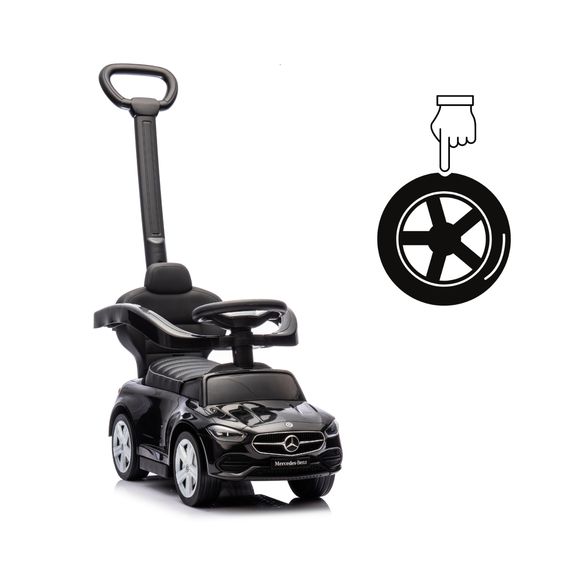 Milly Mally pojazd z rączką MERCEDES C-Class Deluxe Black, Kolor: Black, 15 zdjęcie