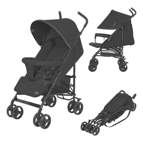 Lionelo Elia - wózek spacerowy typu parasolka, Kolor materiału: Black Onyx, 8 zdjęcie
