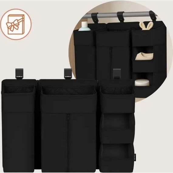Lionelo Sidepocket organizér na postýlku Large Black, Rozmiar: L, Kolor: Black, 9 zdjęcie