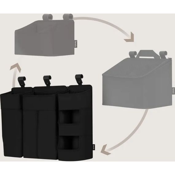Lionelo Sidepocket organizér na postýlku Large Black, Rozmiar: L, Kolor: Black, 10 zdjęcie