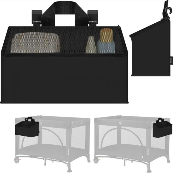 Lionelo Sidepocket organizér na postýlku Medium Black, Rozmiar: M, Kolor: Black