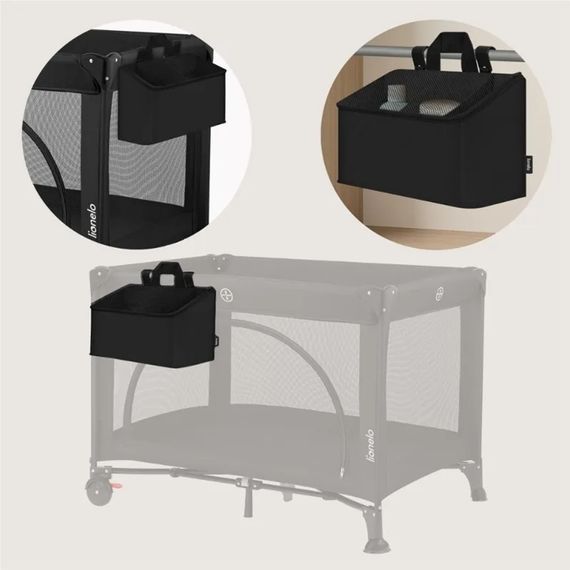 Lionelo Sidepocket organizér na postýlku Medium Black, Rozmiar: M, Kolor: Black, 5 zdjęcie