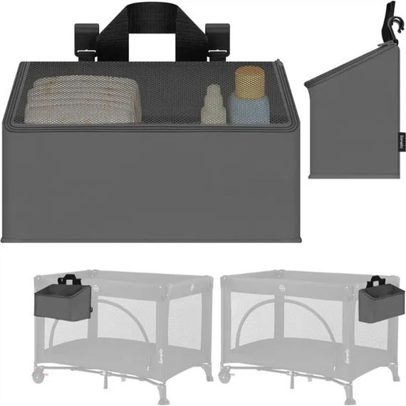 Lionelo Sidepocket organizér na postýlku Medium Grey, Rozmiar: M, Kolor: Grey