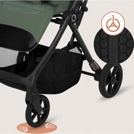 Lionelo Tansi - sportovní kočárek, Kolor materiału: Green Emerald, 4 zdjęcie
