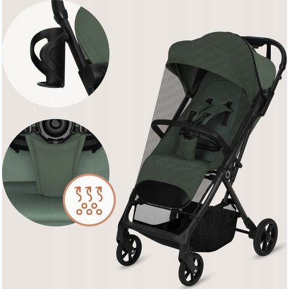 Lionelo Tansi - sportovní kočárek, Kolor materiału: Green Emerald, 9 zdjęcie