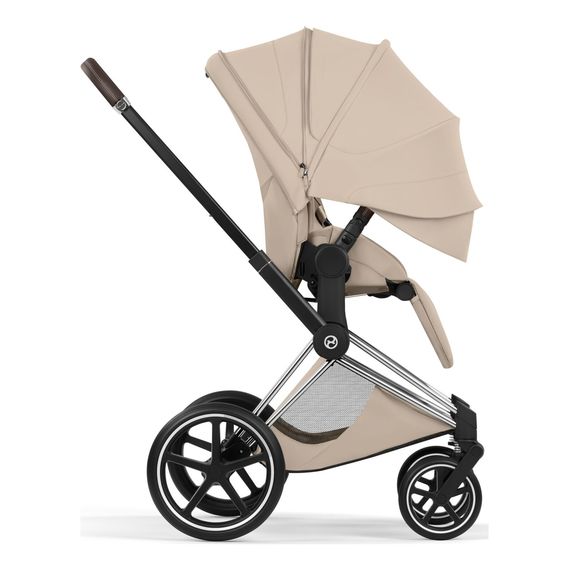 Cybex Priam 5 2w1 Style City Grey - Chrome Brown, Rodzaj wózka: głęboko-spacerowy, Kolekcja: Style, Kolor materiału: Cozy Beige, Kolor ramy: Chrome Brown, 8 zdjęcie