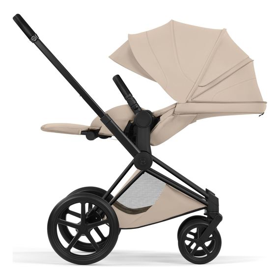 Cybex Priam 5 2w1 Style City Grey - Chrome Brown, Rodzaj wózka: głęboko-spacerowy, Kolekcja: Style, Kolor materiału: Cozy Beige, Kolor ramy: Matt Black, 10 zdjęcie
