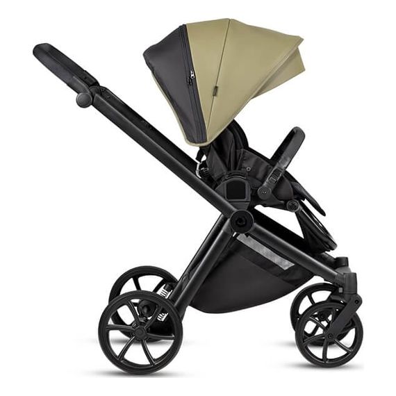 Tutis Mio3+ Leather kombinovaný kočárek 2v1 s hlubokou korbou, Kolekcja: Leather, Kolor materiału: 025 Olive, 5 zdjęcie