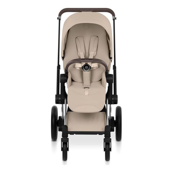 Cybex ePriam 5 2w1 Style City Grey - Chrome Brown, Rodzaj wózka: głęboko-spacerowy, Kolekcja: Style, Kolor materiału: Cozy Beige, Kolor ramy: Chrome Brown, 8 zdjęcie