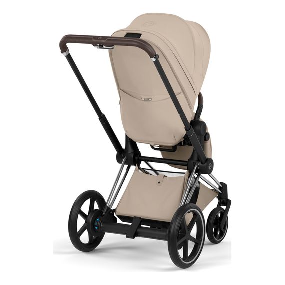 Cybex ePriam 5 2w1 Style City Grey - Chrome Brown, Rodzaj wózka: głęboko-spacerowy, Kolekcja: Style, Kolor materiału: Cozy Beige, Kolor ramy: Chrome Brown, 12 zdjęcie