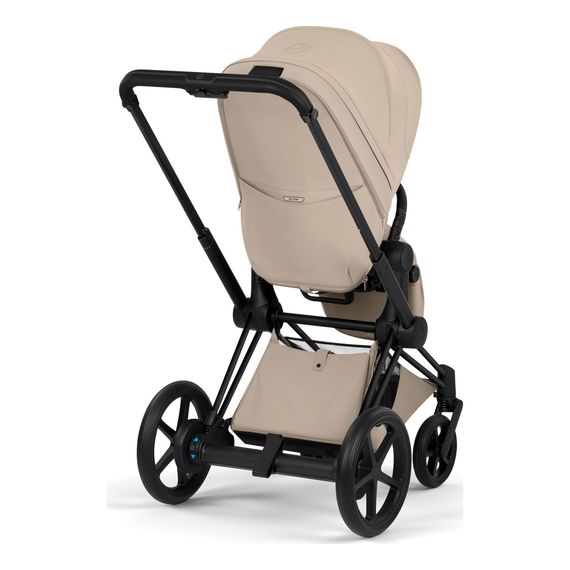 Cybex ePriam 5 2w1 Style City Grey - Chrome Brown, Rodzaj wózka: głęboko-spacerowy, Kolekcja: Style, Kolor materiału: Cozy Beige, Kolor ramy: Matt Black, 12 zdjęcie